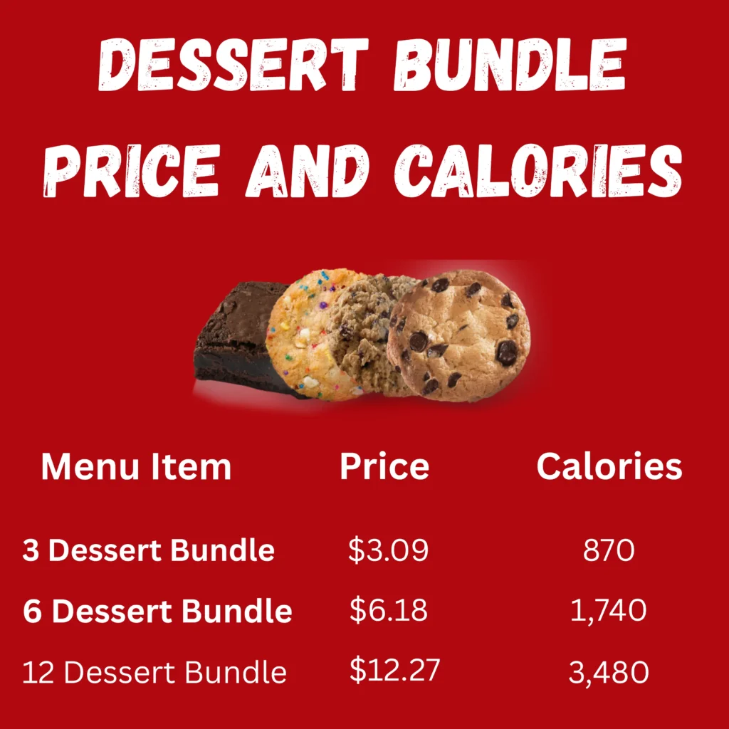 Dessert Bundle Price and Calories