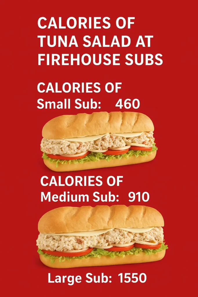 Calories of Tuna Salad at Firehouse Subs