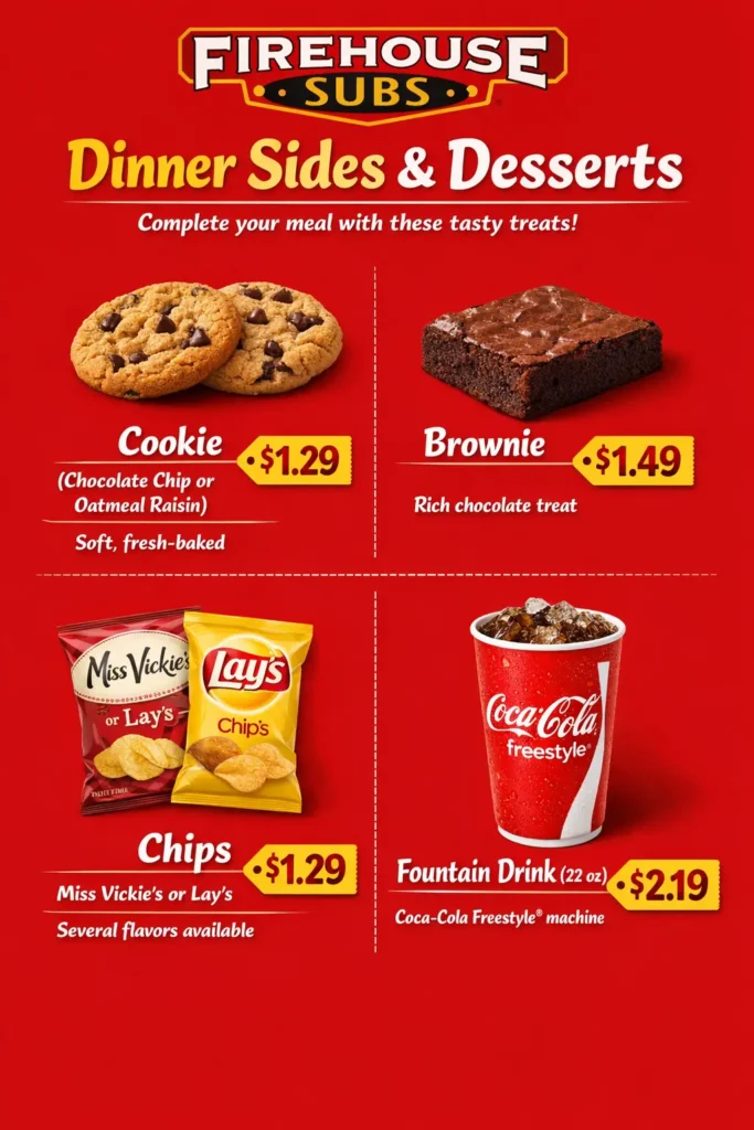 Firehouse Subs Dinner Sides & Desserts