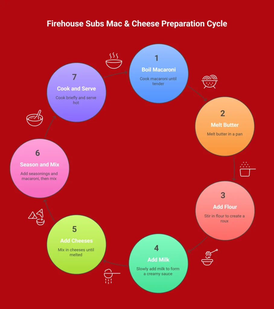 Firehouse Subs Mac & Cheese Preparation Cycle Infographic
