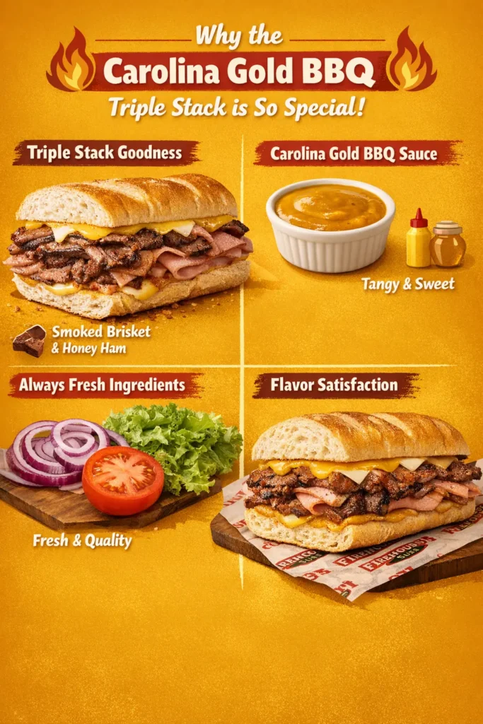 Firehouse Subs Carolina Gold BBQ Triple Stack With a Classic Taste 2 Why the Firehouse Subs Carolina Gold BBQ Triple Stack Is So Special